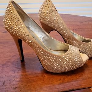 Three inch heels. Perfect for formal dresses.